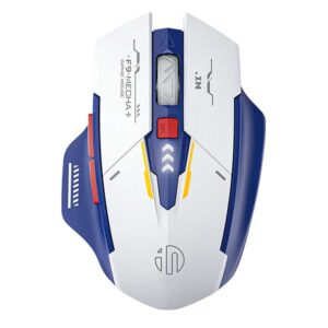 Mecha Style Wireless Mouse - Rechargeable Silent Ergonomic Mouse with 2.4G USB Receiver, Type-C Charging, 4 DPI Levels