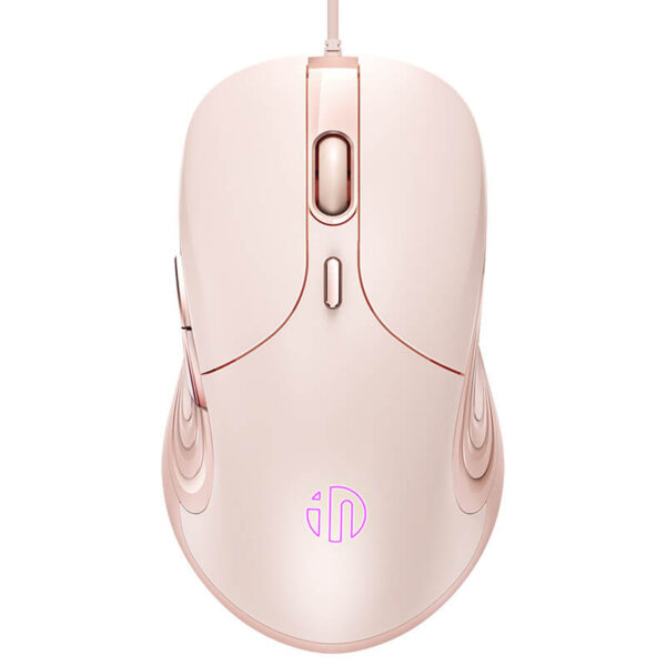 Wired Gaming Mouse Stylish Pink for Women – 6 Programmable Buttons, Adjustable DPI, Breathing Lights