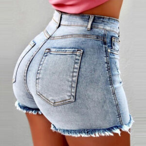 Distressed Denim Jean Shorts Women | Frayed Hem Shorts In Bulk