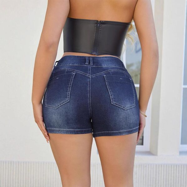 Jeans Short with YYK Zip Fly & Two-Button Waist Closure Denim Jeans Shorts Women - Image 2