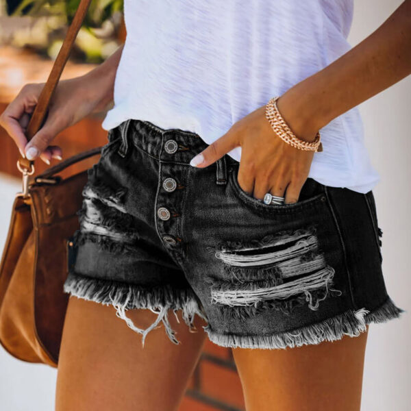 Wholesale Distressed Jean Shorts Women | Ripped Jean Shorts - Image 2